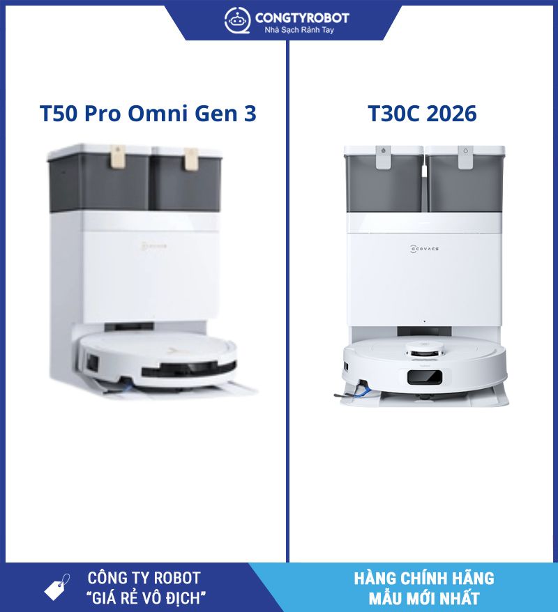 Đánh giá Deebot T50 Pro Gen 3 và T30c 2026: Sự lột xác công nghệ
