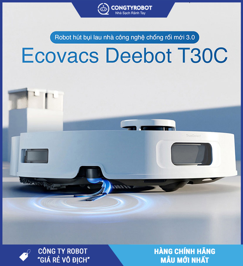 Khám phá Ecovacs Deebot T30C 2026 công nghệ lau OZMO Turbo