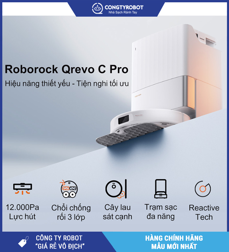 Robot Hút Bụi Roborock Qrevo C Pro Chi Tiết Thông Số Kỹ Thuật
