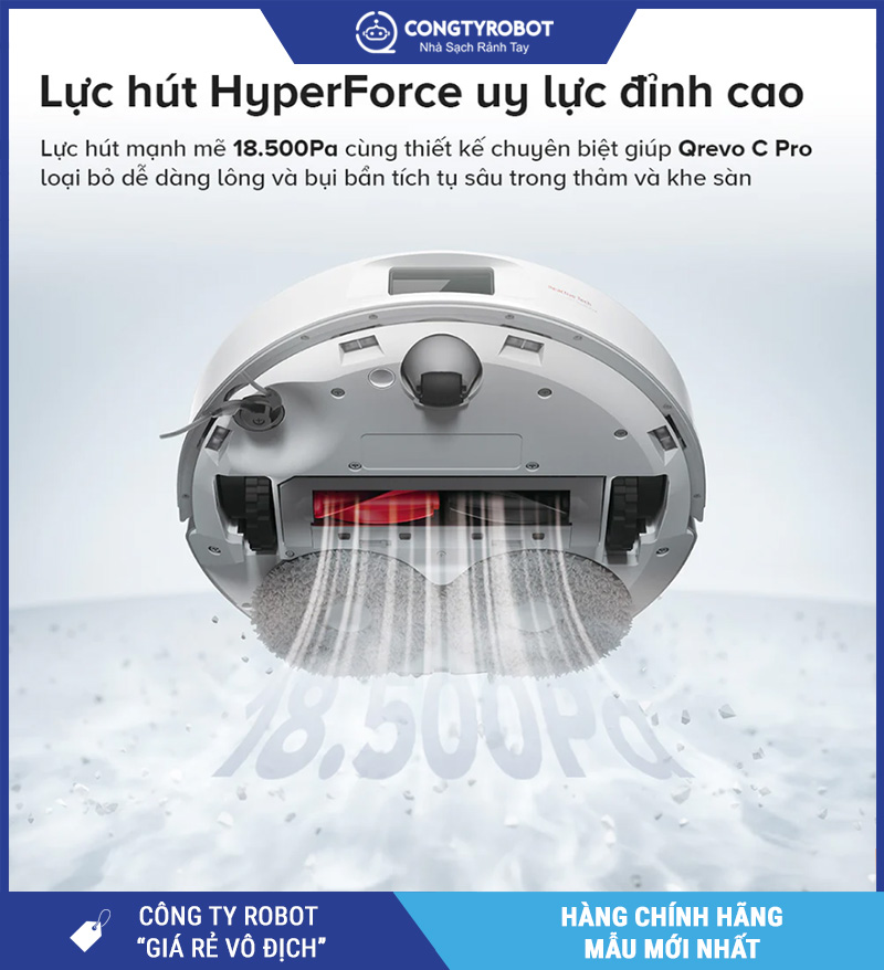 Roborock Qrevo C Pro – Sạch Sâu, Nhanh Gọn, Tiết Kiệm Thời Gian