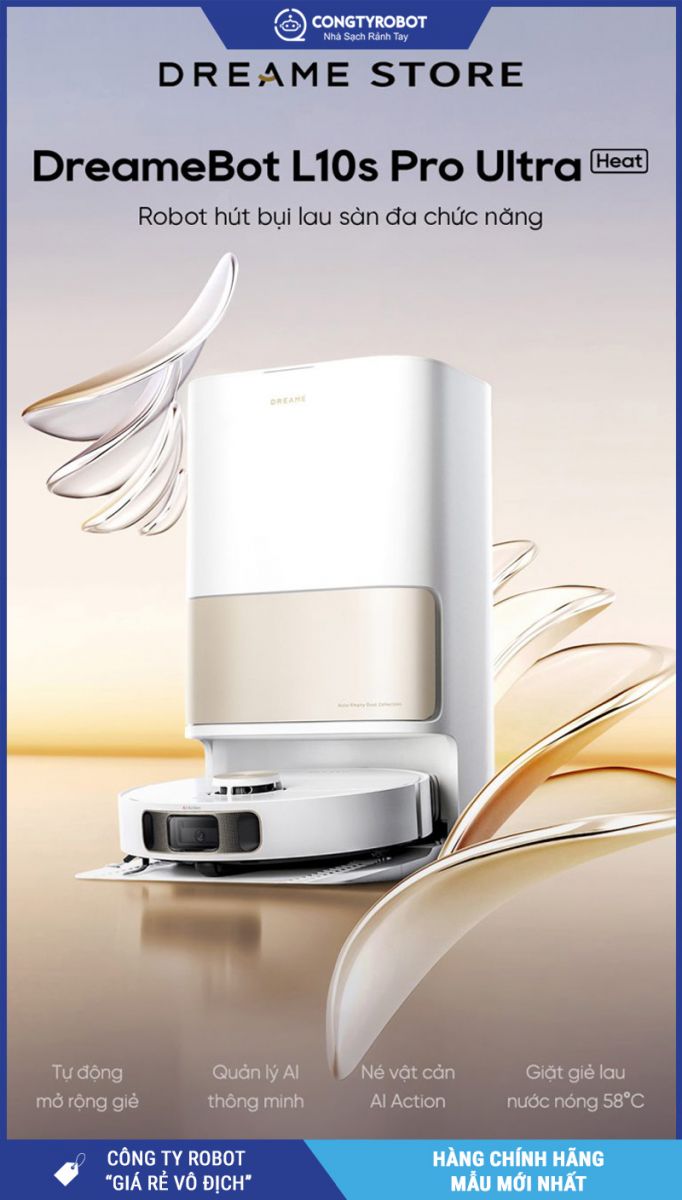 Robot hút bụi lau nhà Dreame L10s Ultra Heat Chi Tiết Tính Năng