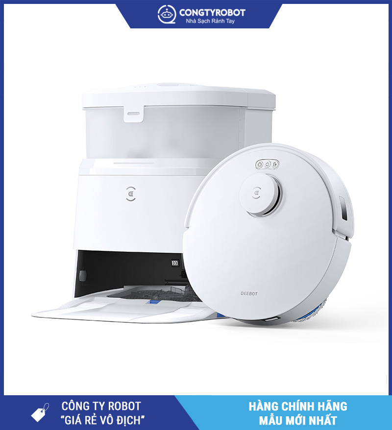 Ecovacs T30e Pro Omni Trắng - Robot Hút Bụi Lau Nhà Thông Minh