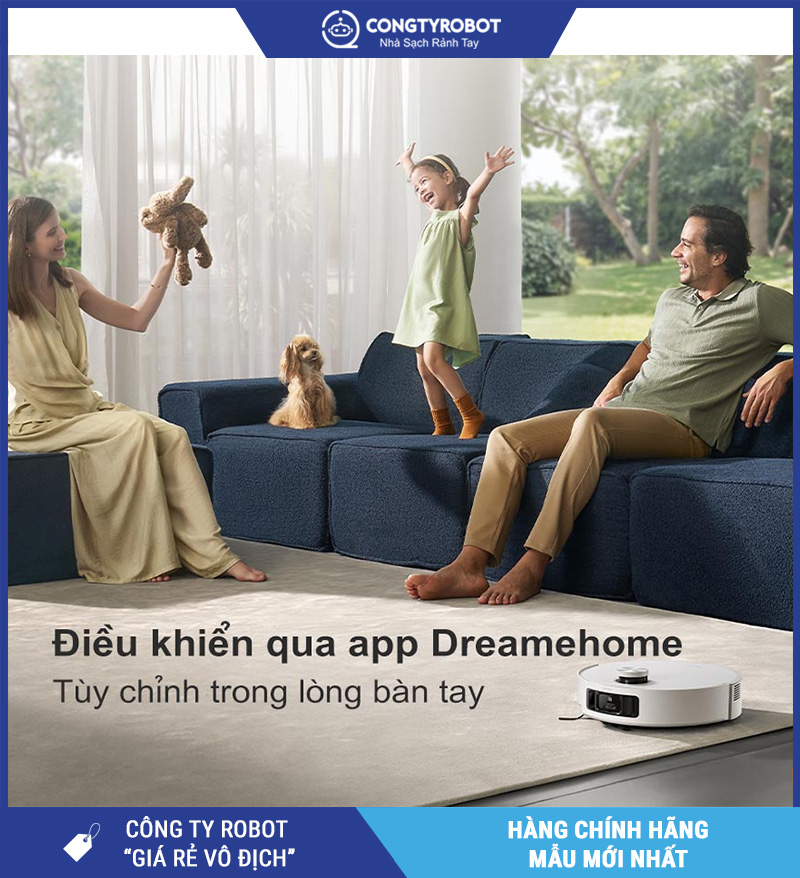 Dreame Aqua 10 Roller Trắng - Robot Hút Bụi Lau Nhà Thông Minh