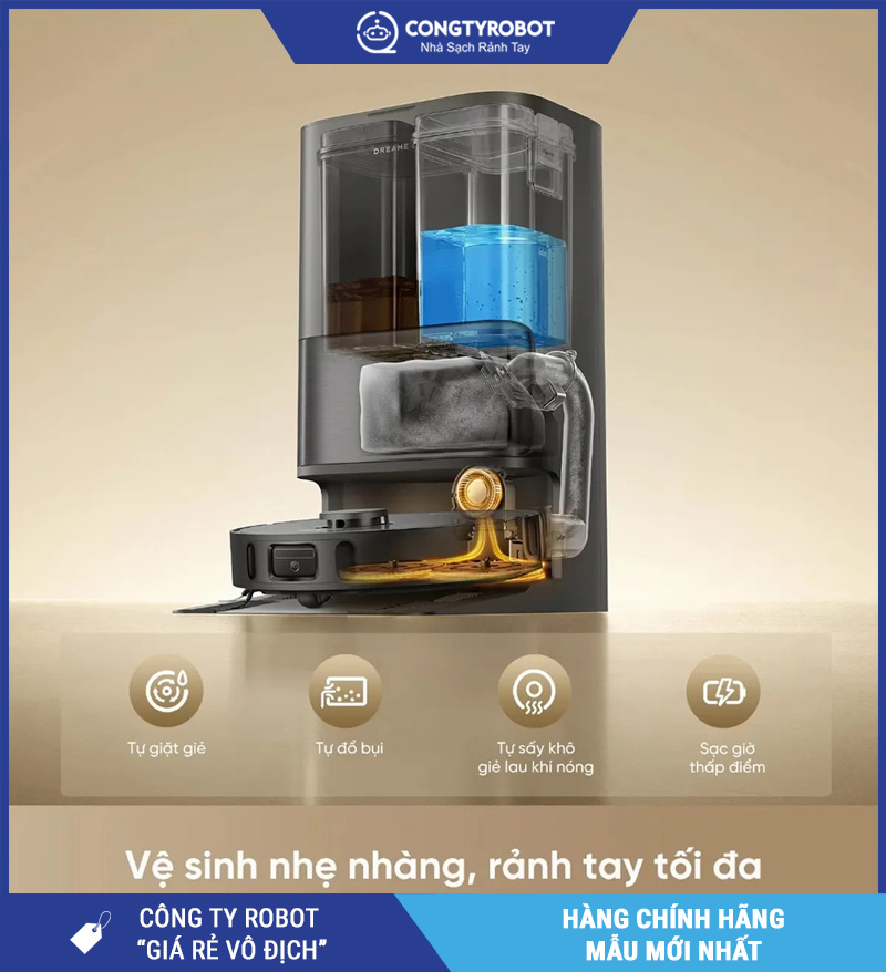 Dreame D30 Ultra CE Trắng/Đen - Robot hút bụi lau nhà