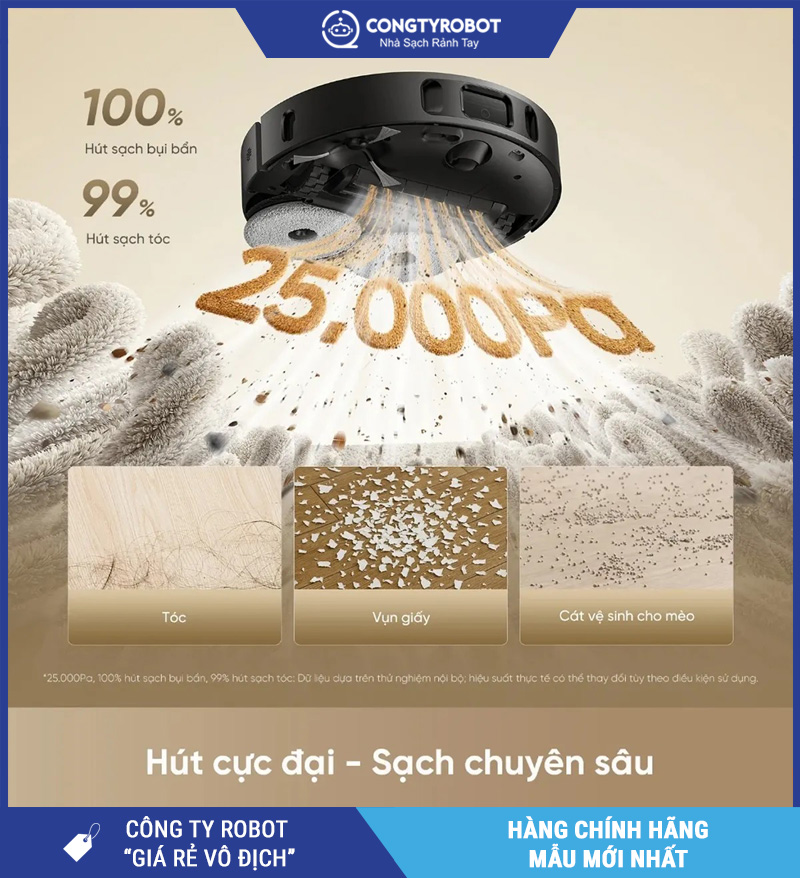 Dreame D30 Ultra CE Trắng/Đen - Robot hút bụi lau nhà