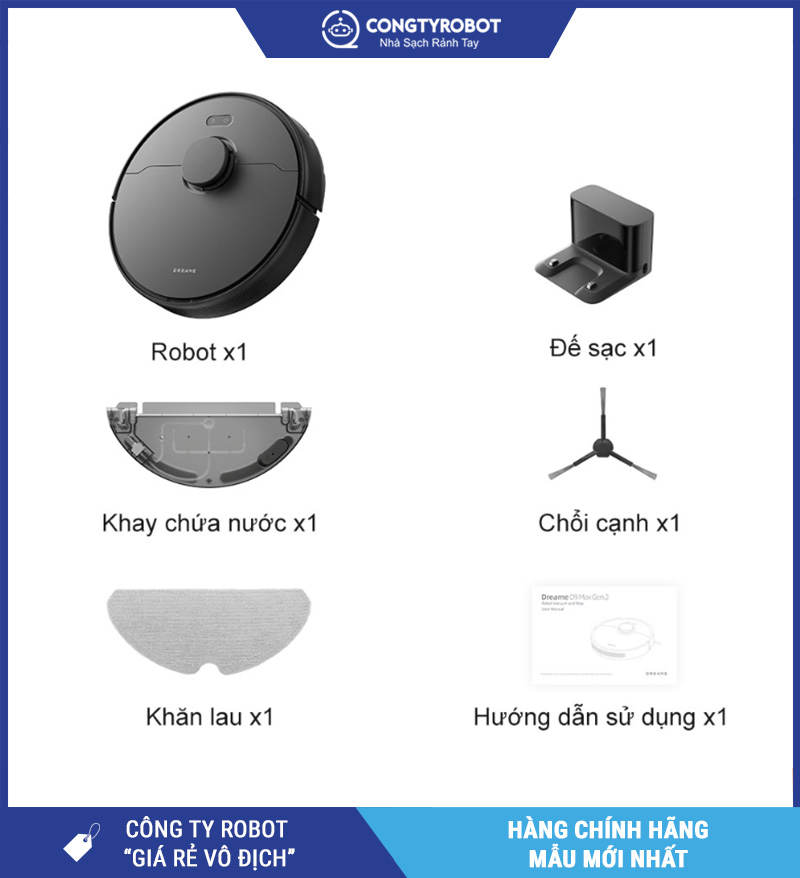 Dreame D9 Max Gen 2 Robot hút bụi lau nhà – Bản Quốc Tế