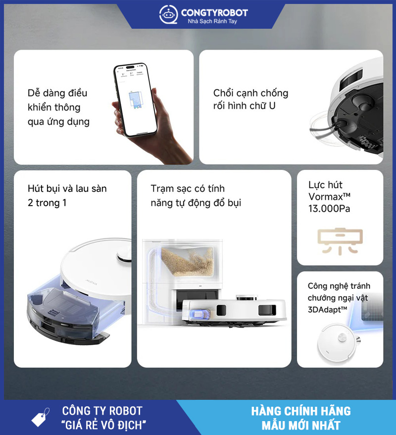 Mova E20s Pro Plus Trắng - Robot Hút Bụi Lau