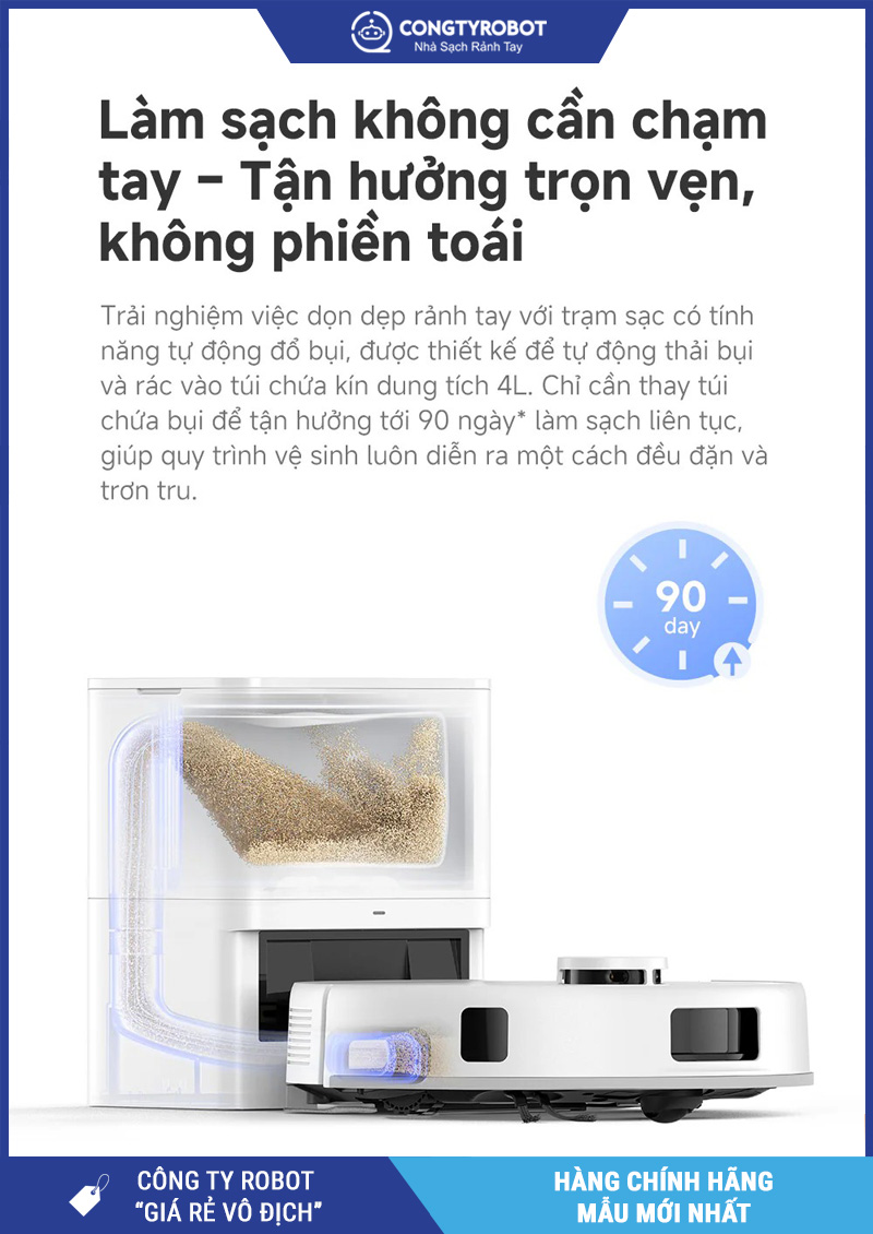 Mova E20s Pro Plus Trắng - Robot Hút Bụi Lau