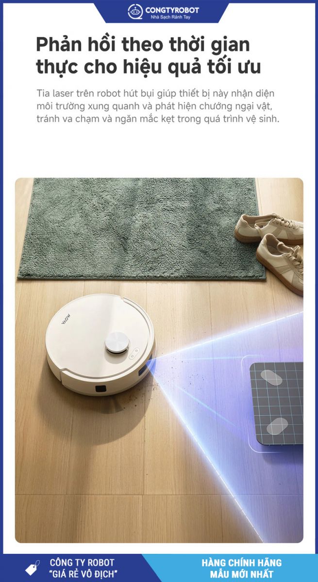 Mova E20s Pro Plus Trắng - Robot Hút Bụi Lau