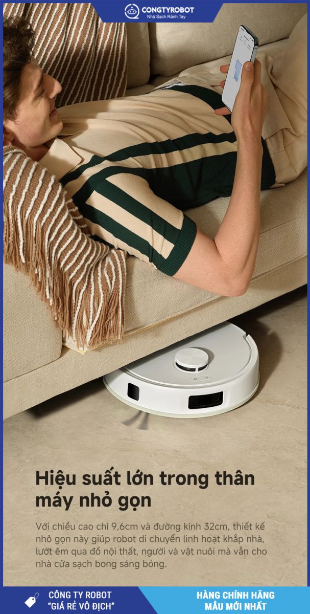 Mova E20s Pro Plus Trắng - Robot Hút Bụi Lau