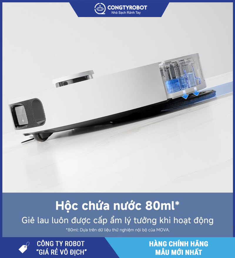 Mova E40 Ultra Trắng - Robot hút bụi lau nhà