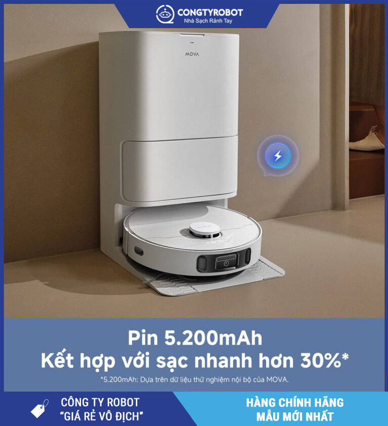 Mova E40 Ultra - Robot hút bụi lau nhà