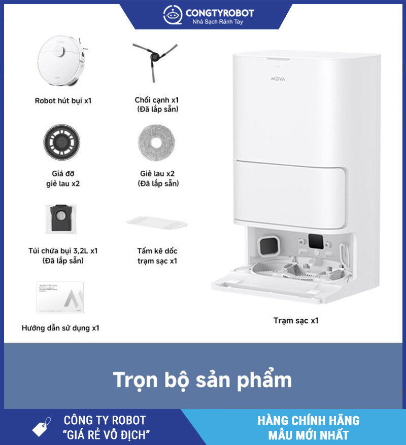 Mova E40 Ultra - Robot hút bụi lau nhà