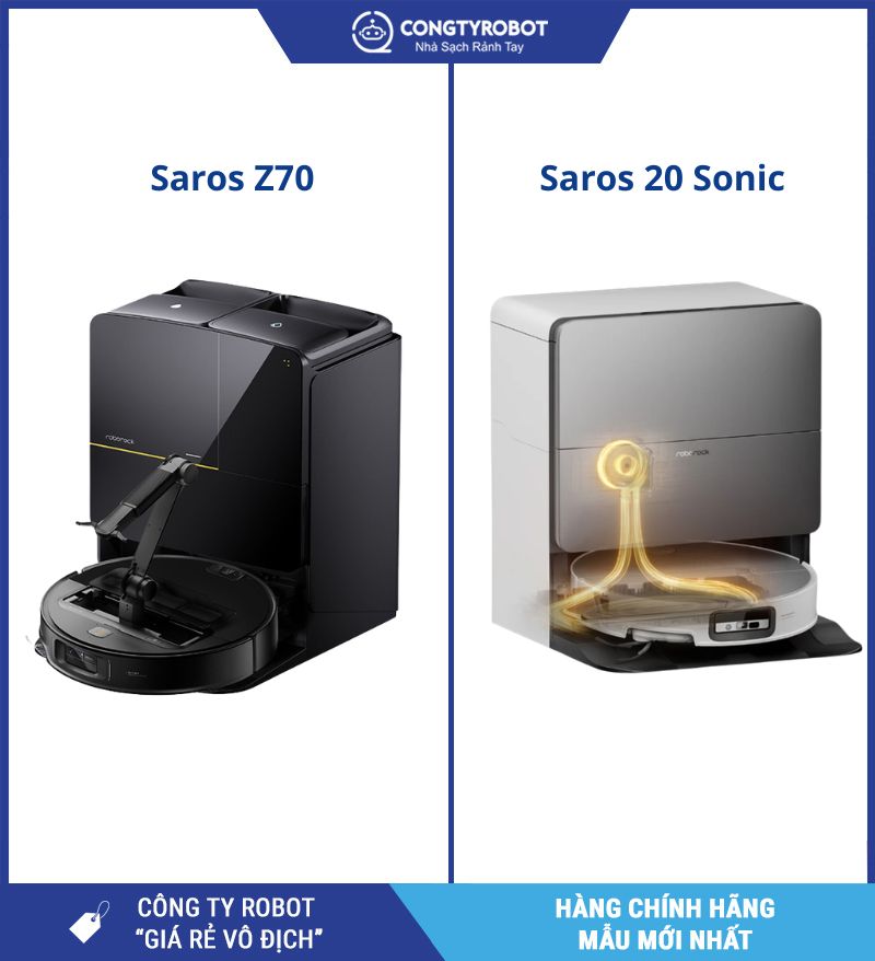 Roborock Saros Z70 và Saros 20 Sonic