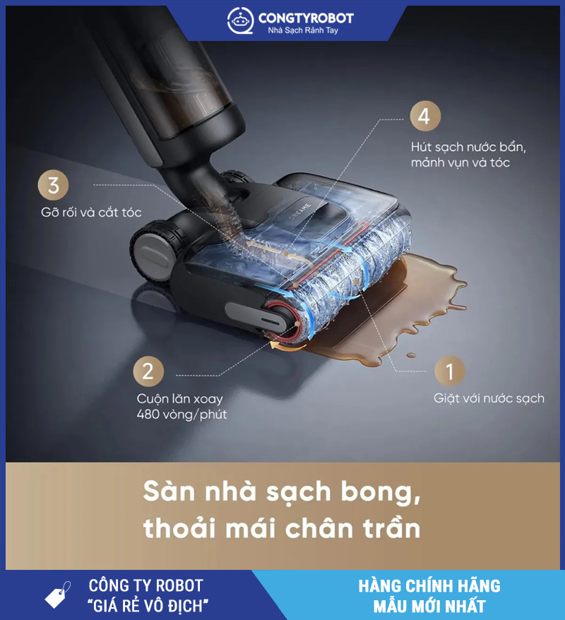 Dreame H12 GT - Máy hút bụi khô và ướt