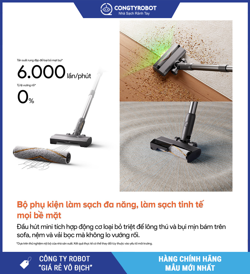 Roborock H60 Hub Ultra - Máy Hút Bụi Lau Nhà Cầm Tay