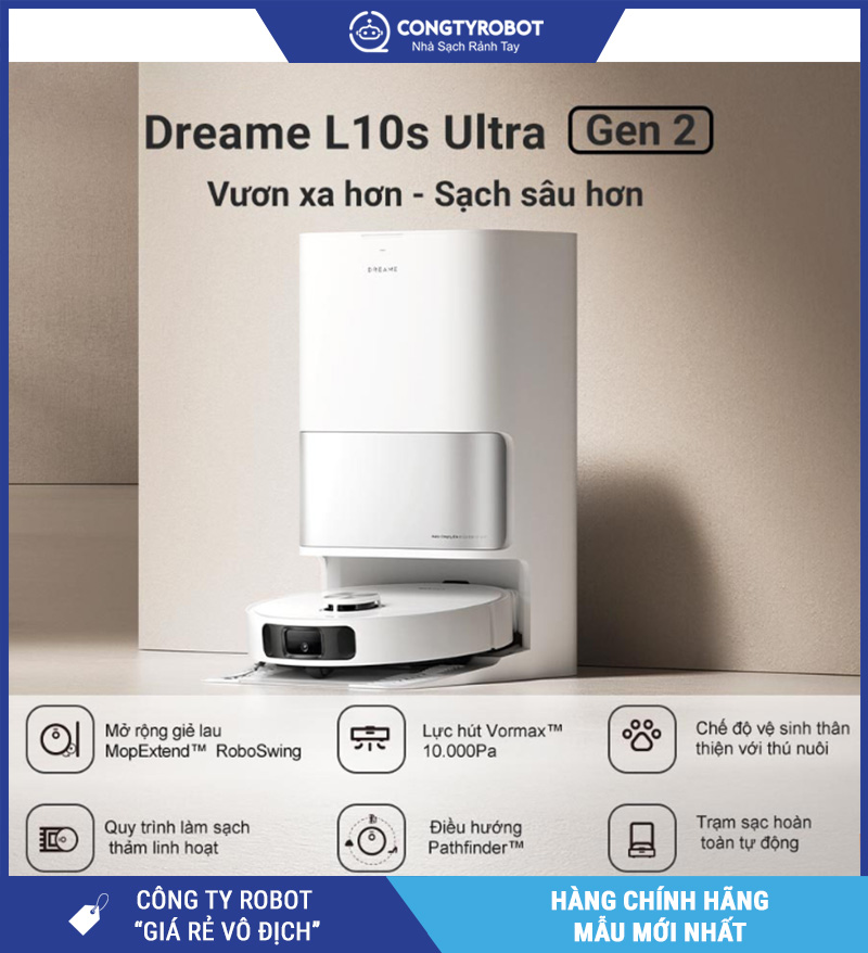 Dreame L10s Ultra Gen 2 Robot hút bụi lau nhà – Bản Quốc Tế