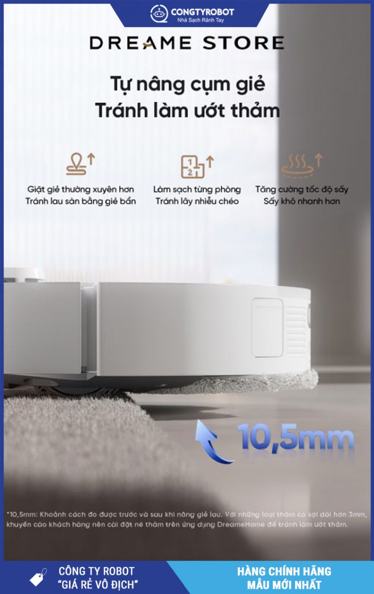 Dreame L10s Ultra Heat Trắng- Robot hút bụi lau nhà