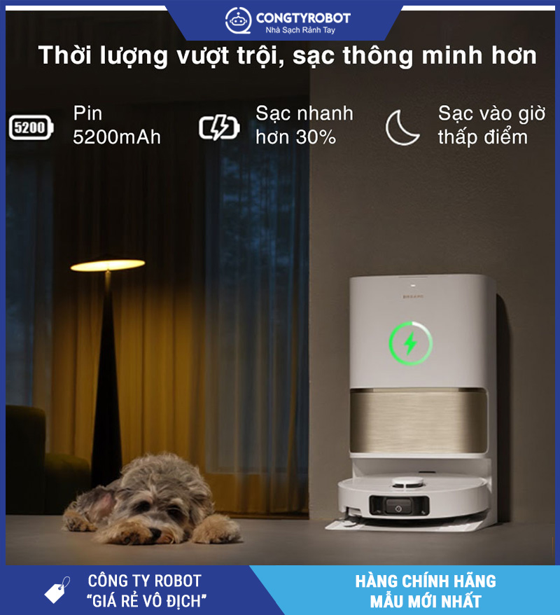 Dreame L50 Ultra CE Trắng - Robot Hút Bụi Lau Nhà Thông Minh