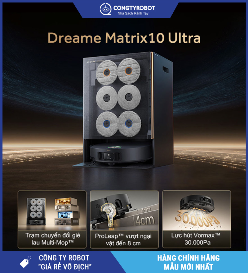 Dreame Matrix 10 Ultra - Robot Hút Bụi Lau Nhà Thông Minh