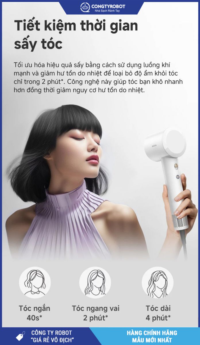 Mova Turbo Hồng - Máy sấy tóc chính hãng