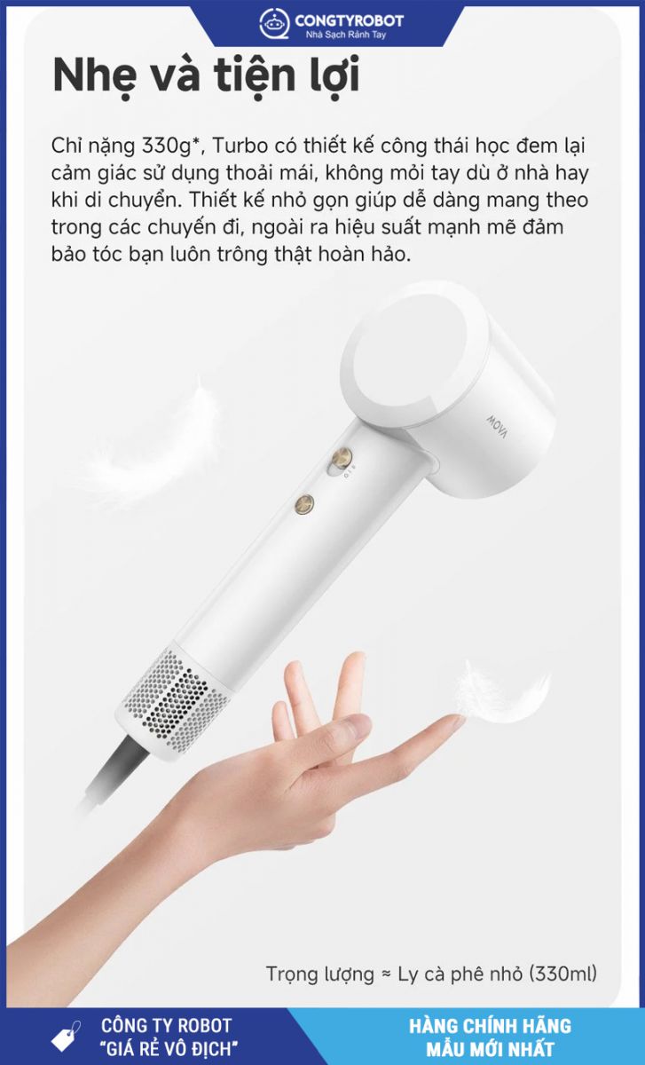 Mova Turbo Hồng - Máy sấy tóc chính hãng