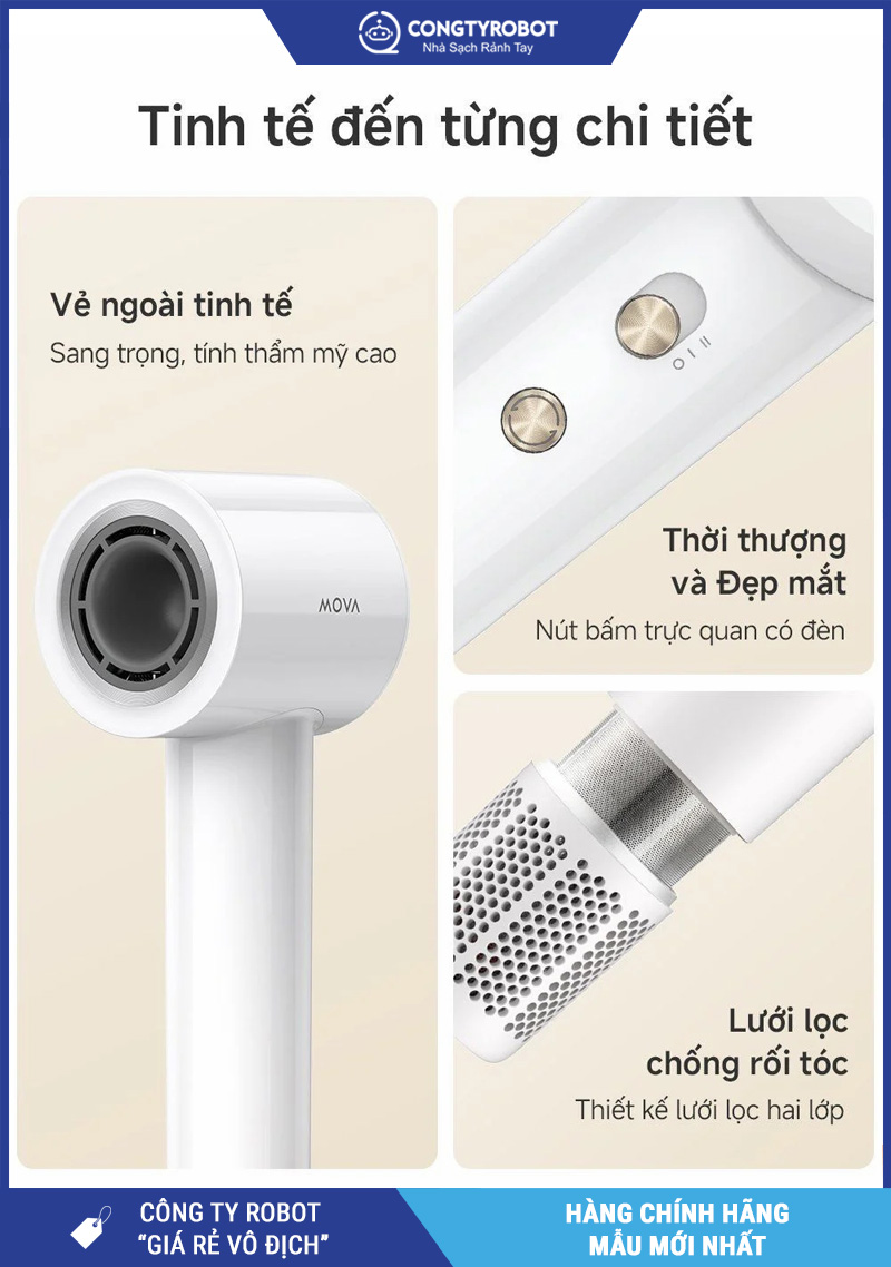 Mova Turbo Hồng - Máy sấy tóc chính hãng