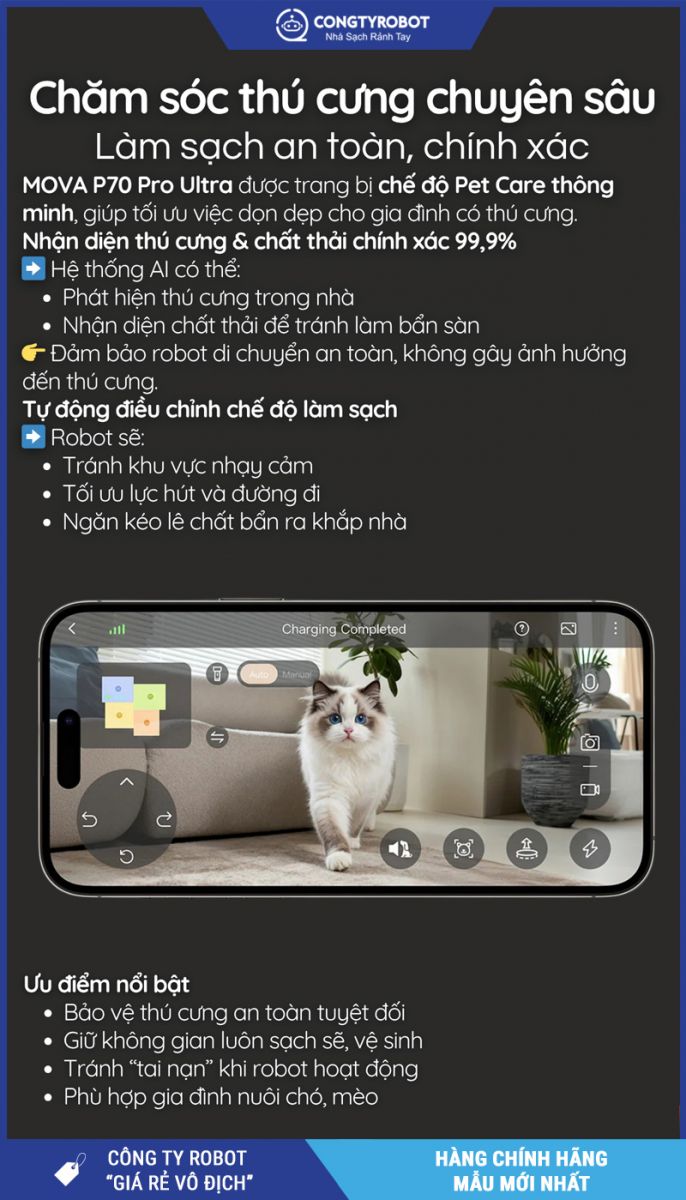 Mova P70 Pro Ultra Đen - Robot hút bụi lau nhà