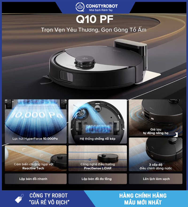 Roborock Q10 PF Robot hút bụi lau nhà – Bản Quốc Tế