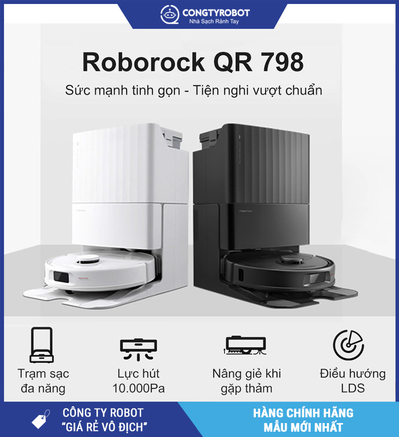 Roborock QR 798 Robot hút bụi lau nhà – Bản Quốc Tế