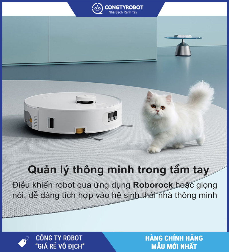 Roborock Q revo Curv2 Flow Trắng - Robot Hút Lau Nhà Bụi Thông Minh