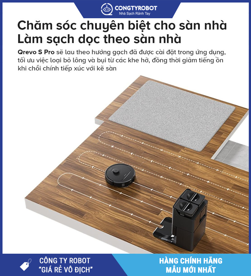 Robot hút bụi lau nhà Roborock Qrevo S Pro – Bản Quốc Tế