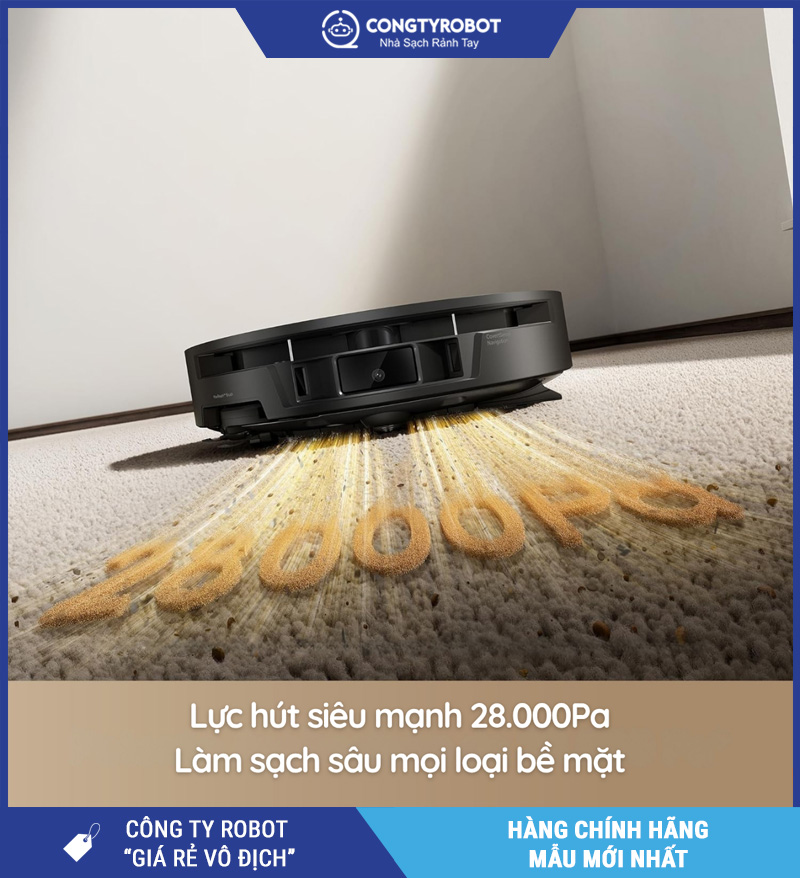 Mova S70 Roller Trắng/Đen - Robot hút bụi lau nhà