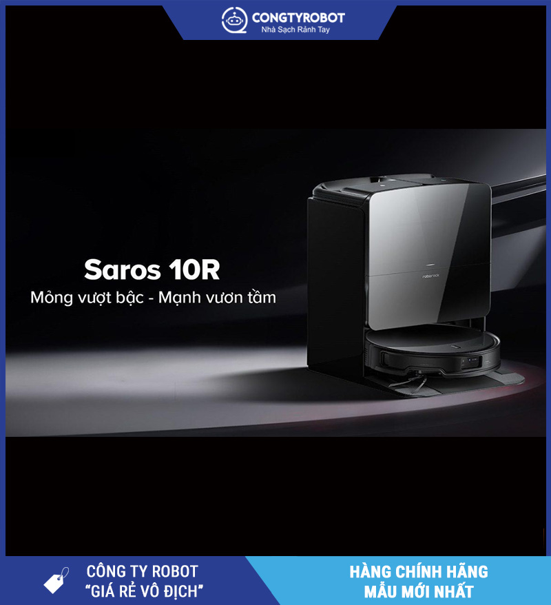 Roborock Saros 10R Robot hút bụi lau nhà – Bản Quốc Tế