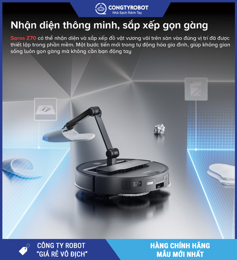 Roborock Saros Z70 Robot hút bụi lau nhà – Bản Quốc Tế