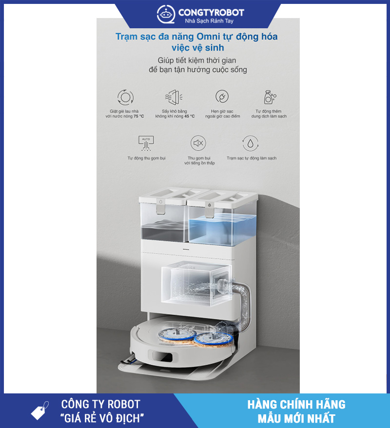 Robot hút bụi lau nhà Ecovacs Deebot T30C 2026