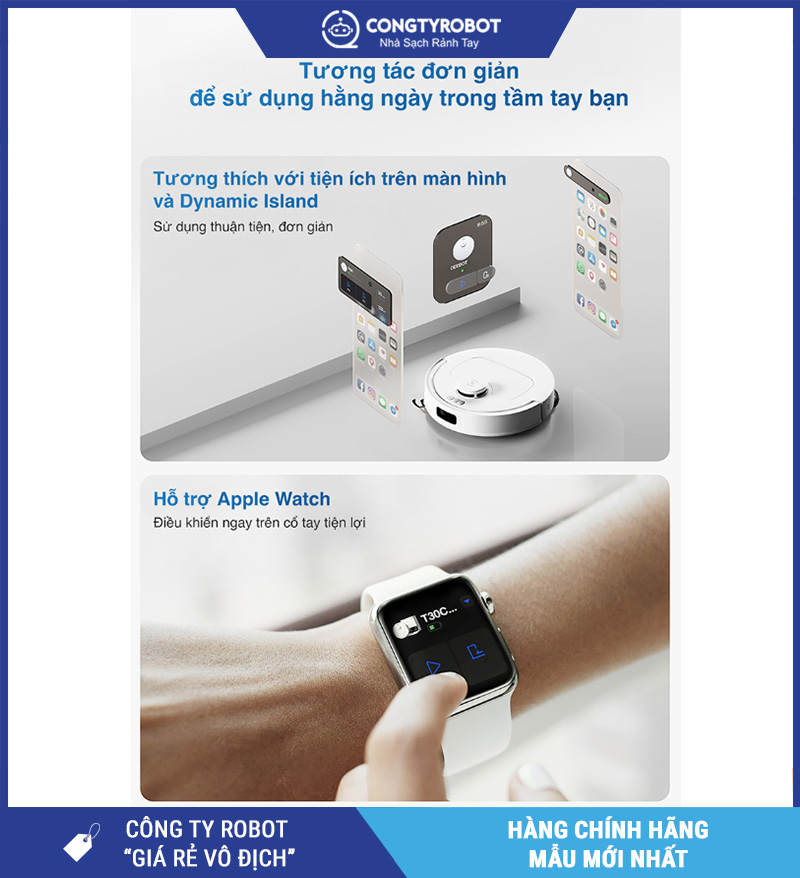 Robot hút bụi lau nhà Ecovacs Deebot T30C 2026