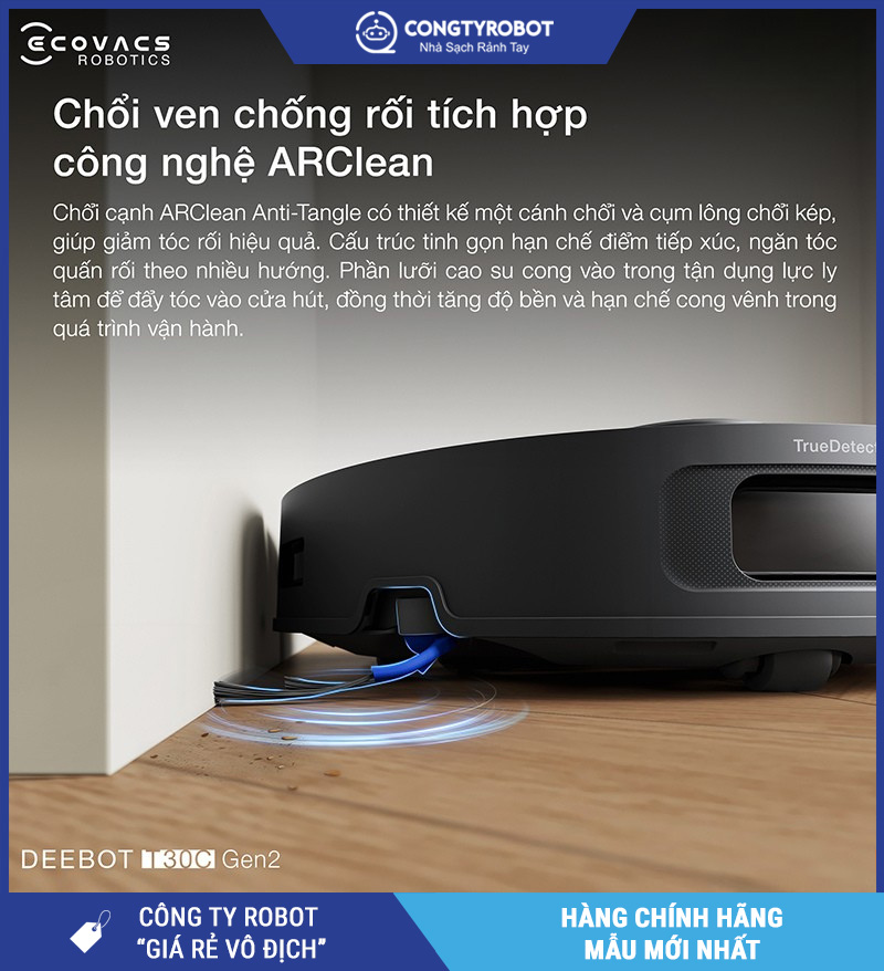 Ecovacs Deebot T30C Gen2 Trắng/Đen - Robot hút bụi lau nhà