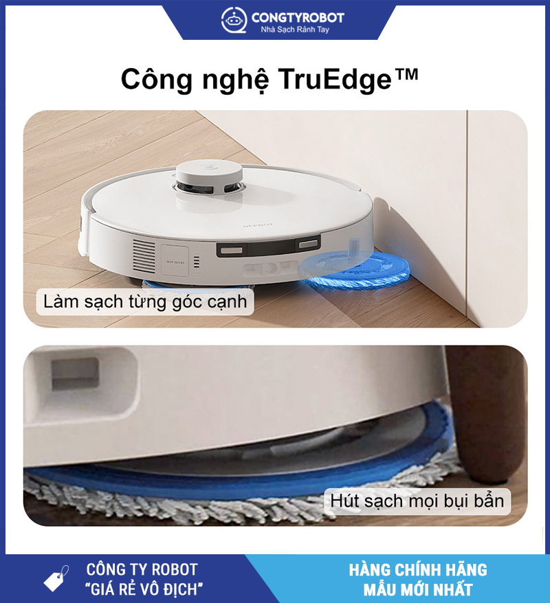 Ecovacs T30e Pro Omni Trắng - Robot Hút Bụi Lau Nhà Thông Minh