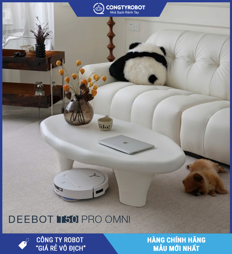 Robot hút bụi lau nhà Ecovacs Deebot T50 Pro Omni