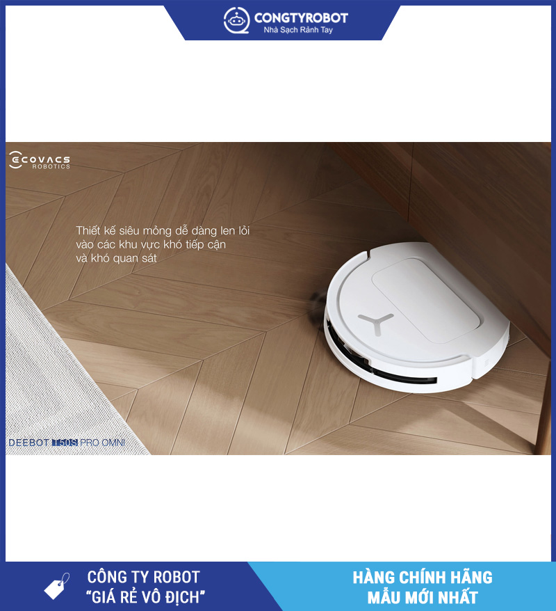 Ecovacs T50S Pro Omni Trắng/Đen - Robot hút bụi lau nhà