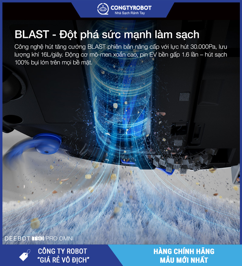 Ecovacs T90 Pro Omni - Robot Hút Bụi Lau Nhà Con Lăn 2026
