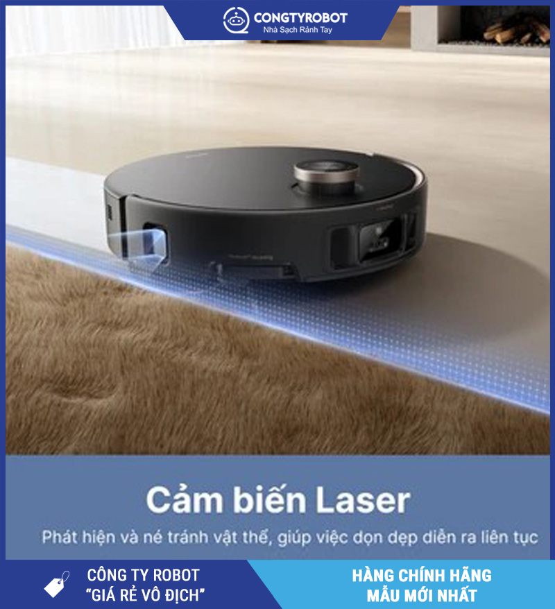 Mova V50 Ultra Trắng/Đen - Robot hút bụi lau nhà