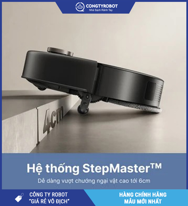 Mova V50 Ultra Trắng/Đen - Robot hút bụi lau nhà