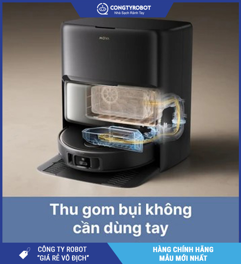 Mova V50 Ultra Trắng/Đen - Robot hút bụi lau nhà