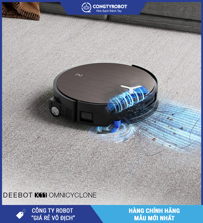 Ecovacs X11 OmniCylone 2026 - Robot Hút Bụi Lau Nhà Thông Minh