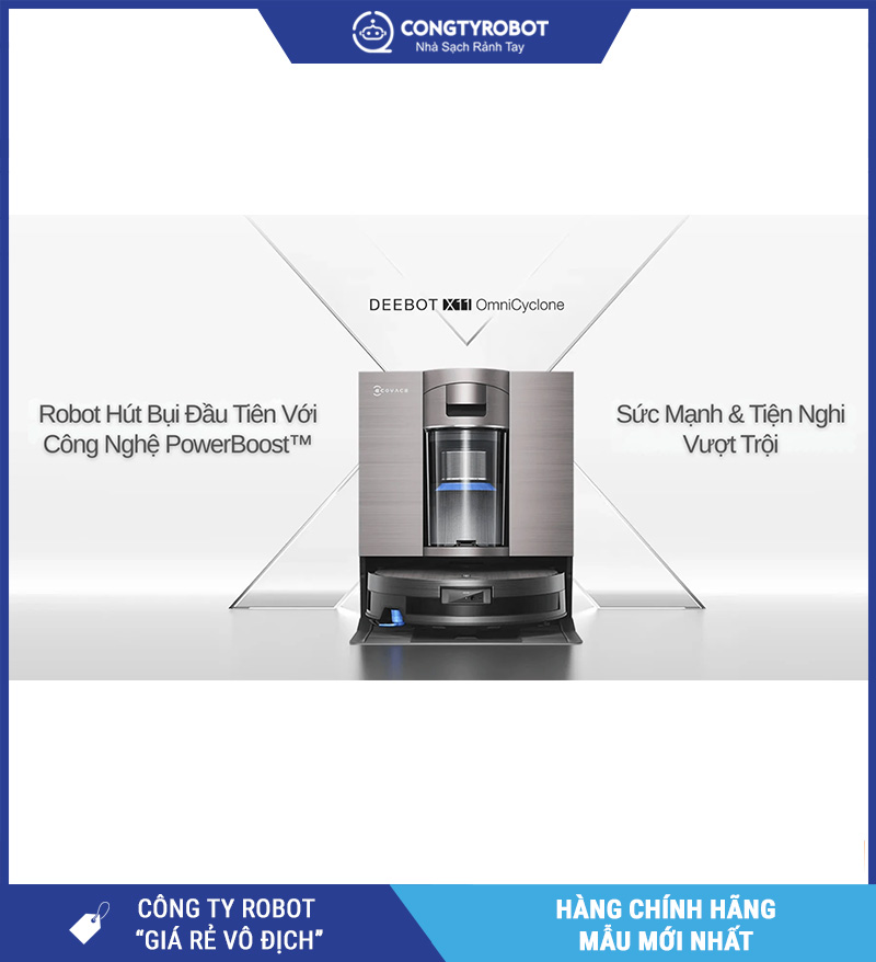Ecovacs X11 OmniCylone 2026 - Robot Hút Bụi Lau Nhà Thông Minh