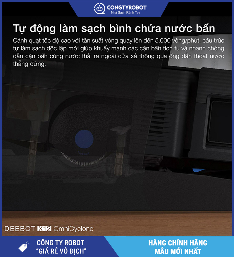Ecovacs X12 Omnicyclone 2026 - Robot Hút Bụi Thông Minh