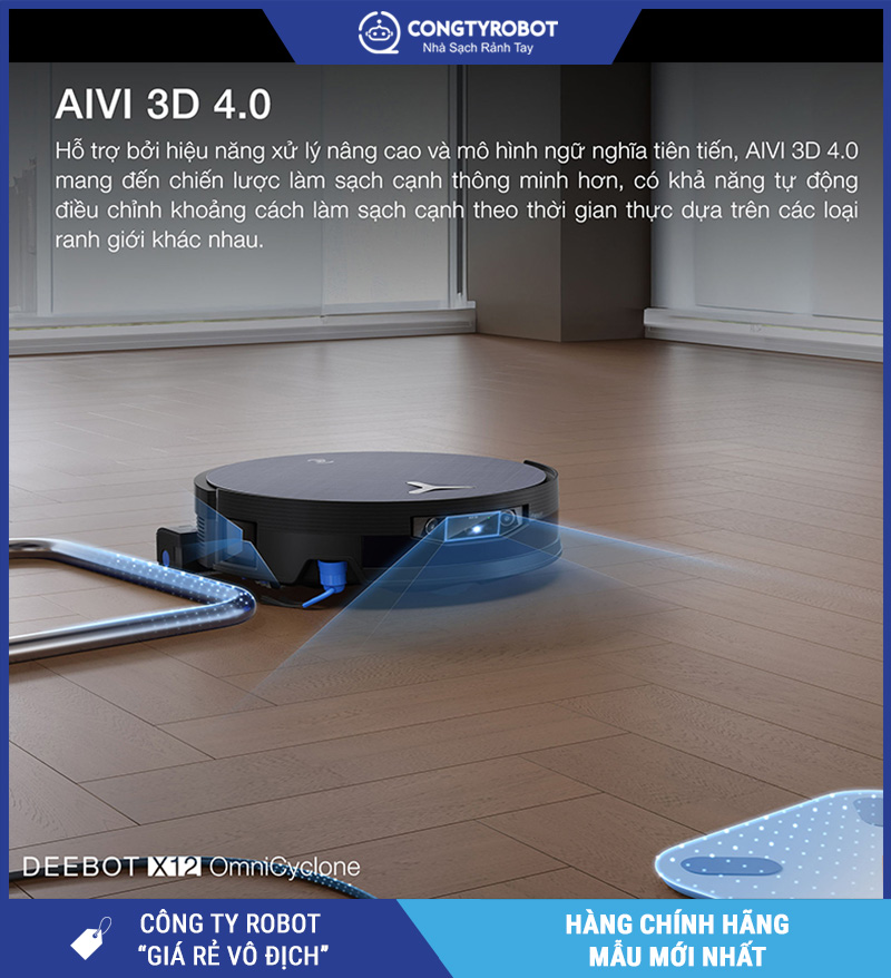 Ecovacs X12 Omnicyclone 2026 - Robot Hút Bụi Thông Minh