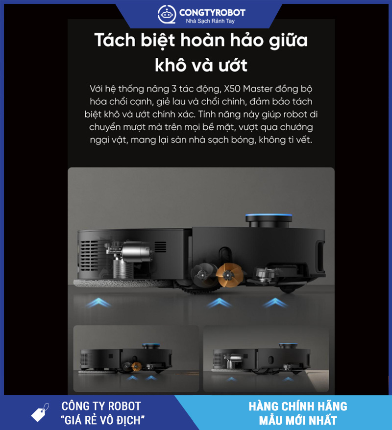 Dreame X50 Master Robot hút bụi lau nhà – Bản Quốc Tế